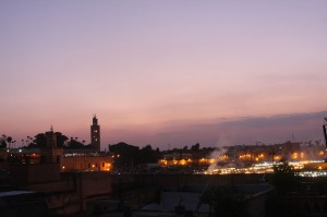 Djeema el Fna depuis la terrasse